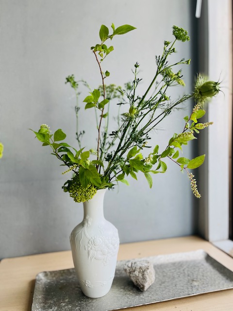 アンテークとお花