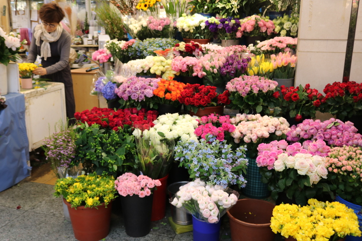 ソウルの一般的な花屋は